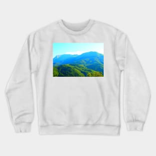 View in Montemonaco at the Sibillini mountains between light and shade Crewneck Sweatshirt